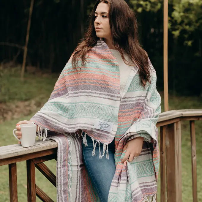 Pastel Mexican Blanket