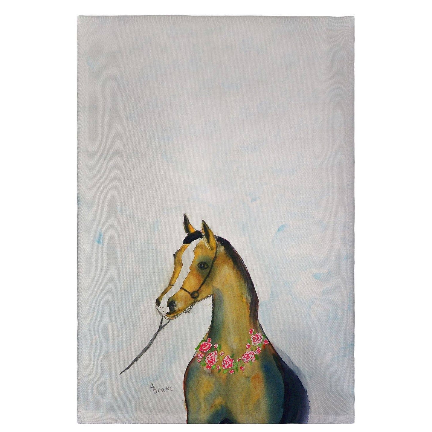 Horse and Rose Garland Guest Towel