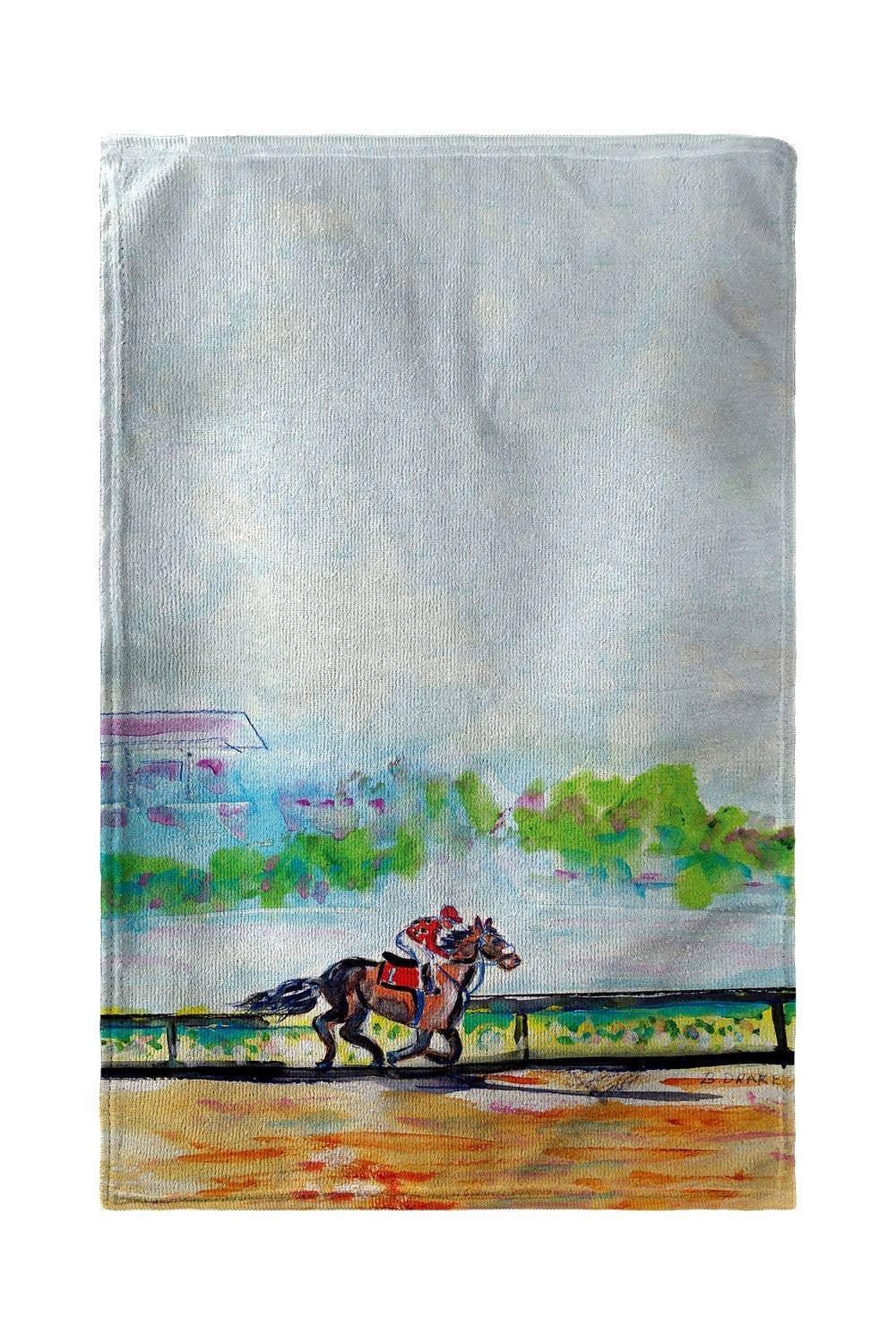 Racehorse Inside Track Kitchen Towel