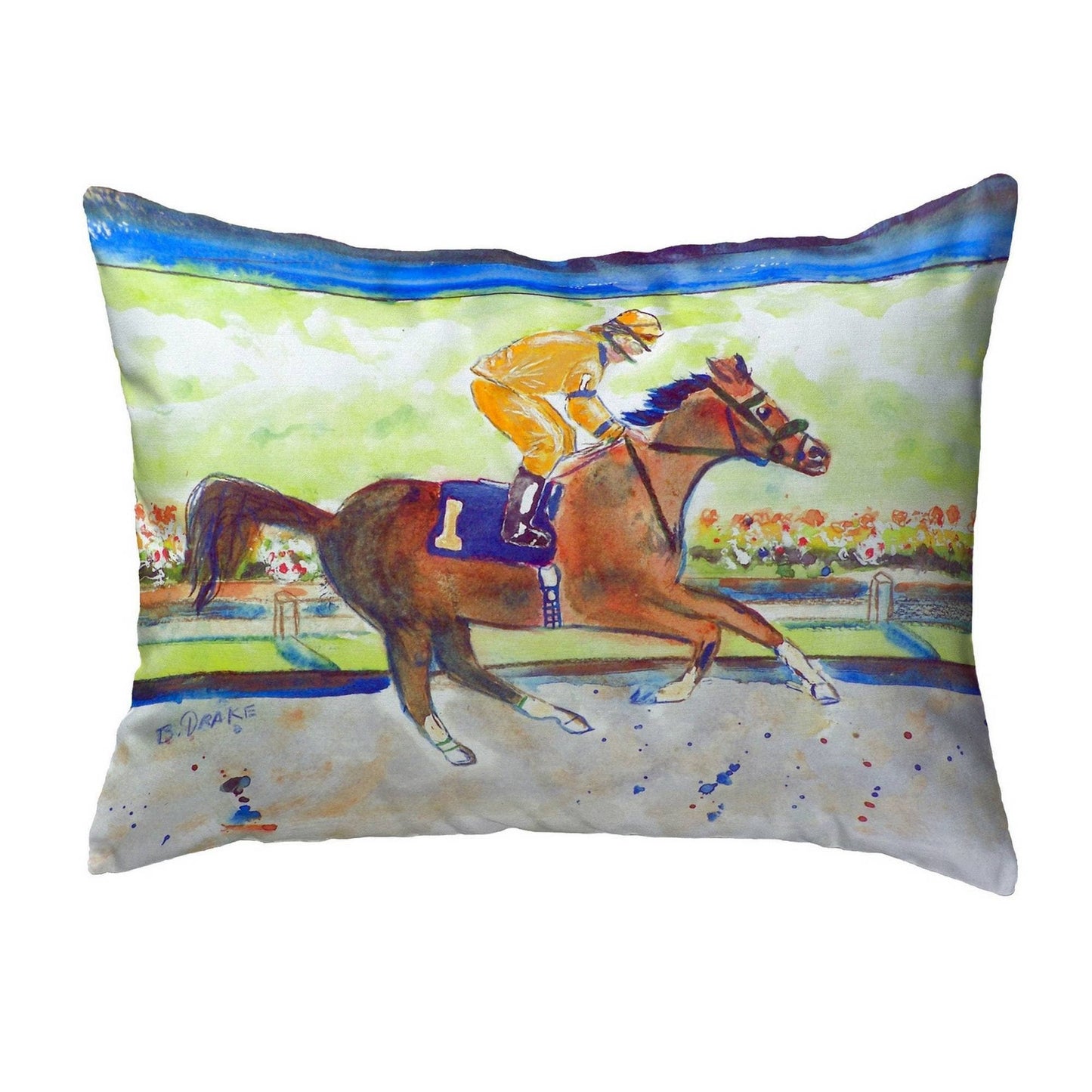 Racing Horse Pillow