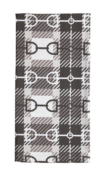 Snaffle Bit Plaid Kitchen Towel