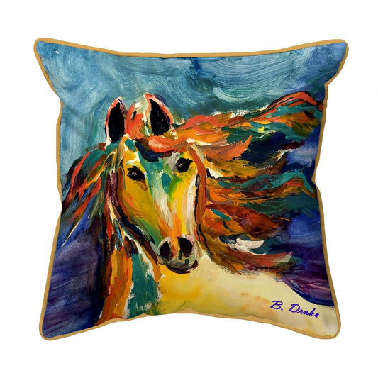 Colorful Horse Corded Pillow